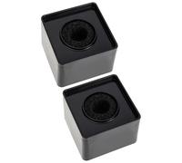 Toddmomy Microphone Flags Easy Mic Installation and Interviewers, Compact Interview Cubed Cube 2pcs Black Abs Logo for Stand Sturdy Square Station Professional for Outdoor Use