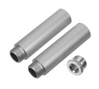 Toddmomy Microphone Stand Extension Rod Set with 5/8" to 3/8" Adapter 2pcs Mic Stand Extension Tubes Live Streaming and Recording Accessories