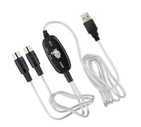 Toddmomy Midi Cable to USB Midi Cable Music Editing Cord Metal Keyboard Converter, Keyboard Connector for Electronic Musical Instrument and Computer