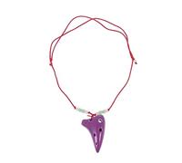 Toddmomy Mini 6-hole Ocarina Musical Instrument Purple with Necklace, Ethnic Wind Instrument for Beginners and Music Lovers, Portable Creative Folk Ocarina for Travel and Performance Random Color