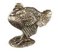 Toddmomy Mini Brass Turkey Ornament Mini Turkey Figurine Small Vintage Turkey Figure Retro Thanksgiving Day Decor for Dashboard Table Bookshelf Fall Decor