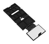 Toddmomy Mini Folding Makeup Palette Chic Black Compact with Mirror, Portable Abs Makeup Organizer with Easy Maintenance and Foldable Design for Travel and Daily Use for Eyeshadow
