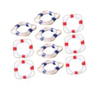 Toddmomy Mini Lifebuoy Figurines, Dollhouse Life Ring Miniature Swim Ring Nautical Decor Micro Landscape Lifebuoy Mediterranean Aquarium Fish Tank Decoration