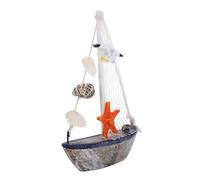 Toddmomy Mini Mediterranean Sailboat Model Decor Authentic Nautical Ornament for Home Office Bedroom Detailed Handcrafted Coastal Beach Sculpture Artistic Sailing Boat Crafts