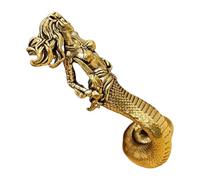 Toddmomy Mini Medusa Statue Brass Snake Lady Figurine for Micro Garden Decor Roman Mythology Sculpture for Home and Office Artistic Miniature Garden Ornament Space Saving Greek Brass Statue