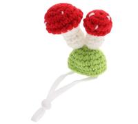 Toddmomy Mini Mushroom Hat for Small Pets - Lightweight Knitted Costume Cap for Hamsters, Hedgehogs Squirrels, Adorable Photo Prop Accessory for Halloween and Pet Dress-Up
