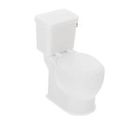 Toddmomy Mini Potty Doll House Decor Realistic Sound Toilet Model for Tiny Bathroom White Miniature Bathroom Accessory for Dollhouse Decoration