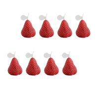 Toddmomy Mini Strawberry Scented Candles Longer Lasting 8 Pcs Aromatic Paraffin Wax Decorative Creative Candles Portable for Home and Yoga Use