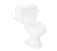 Toddmomy Mini Toilet for Dollhouse Pure Tiny Toilet Model Realistic Bathroom Decor Enhances Imagination Creativity Dollhouse Furniture Settings Versatile Bathroom Accessory