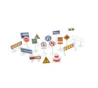 Toddmomy Mini Traffic Sign for Educational Road Signs for Pretend Play Stable Construction Barricades for Home Classroom Kindergarten Learning and Cooperative Vehicle Scene Simulation