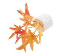 Toddmomy Miniature Artificial Bonsai Plant Mini House Decor Tiny Potted Maple Tree Micro Landscape Ornament for Dollhouse Photography Prop and Table Model