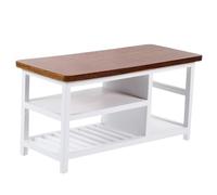 Toddmomy Miniature Computer Table Model Realistic Dollhouse Furniture Walnut Finish for Mini House Decoration and Landscape Displays Design Vivid Detailing