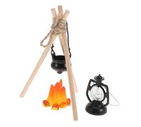 Toddmomy Miniature Dollhouse Campfire Realistic Bonfire with Flame Doll House Accessories for Outdoor Scene Decoration and Photography Props