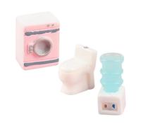 Toddmomy Miniature Dollhouse Decorations Resin Mini Water Fountain Washing Machine Toilet Models Dollhouse Accessories for Micro Homes Handmade Desktop Decor Collectible Furniture