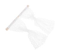 Toddmomy Miniature Lace Window Curtain for Tiny House Elegant Mini Curtain Accessory for Dollhouse Decor DIY Crafting Prop Romantic and Realistic Tiny Decoration