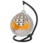 Toddmomy Miniature Swing Chair for Dollhouse Decor Interactive DIY Furniture Prop Functional Swing Design for House Layouts Authentic Delicate Miniature Accessory