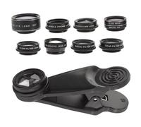 Toddmomy Mobile Phone Camera Lens Kit Black Aluminium-magnesium Alloy Shell 10-in-1 Practicable Easy to Install High Definition Zoom Lens Photographing The Sky Lake Water