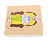 Toddmomy Montessori Wooden Educational Puzzle Set for Boys and Preschool Learning Multicultural Jigsaw for Concentration Imagination and Interaction