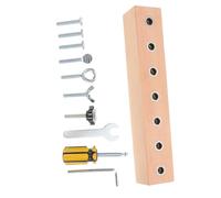 Toddmomy Montessori Wooden Screw Turning Busy Board for Sensory Activity Enhancing Hand Eye Coordination and Fine Motor Skills Educational Creative Construction for Preschool and Travel