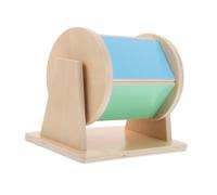 Toddmomy Montessori Wooden Spinning Drum for Boy Girl Portable Sensory Drum for Early Development Color Sound Recognition Skill Building Educational