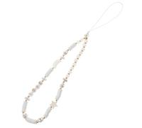 Toddmomy Moon Star Beaded Wrist Strap Anti-lost Phone Rope Pearl Soft Clay Phone Lanyard Lightweight Comfortable Touch for Women Accessories