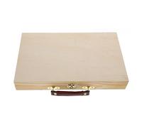 Toddmomy Multi-functional Wooden Paint Tray Box with Handle, Portable Lightweight Storage Case for Drawing Tools in Daily Life