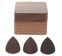 Toddmomy Multipurpose Wooden Guitar Pick Boxed Plectrum for Folk Guitar Pick Holder Solid Wood