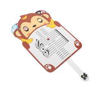 Toddmomy Music Education Music Reading Cards for Piano Note Flash Cards Monkey Shape Design Whiteboard Practice for Classroom and Homeschool