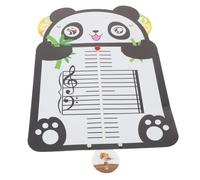 Toddmomy Music Note Board for Beginners with Cartoon Panda Design Rhythm Practice Tool and Five-line Staff Learning Card for Piano Education and Music Theory Training