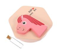 Toddmomy My First Tooth Box Wooden Baby Tooth Case Keepsake Box with Tweezers Simple Design for Newborns and Children for Storage