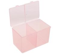Toddmomy Nail Art Tool Organizer Box Plastic Storage Container Multifunctional with 2 Grids for Easy Organization Stylish Pink Nail Kit Box Suitable for Home