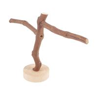 Toddmomy Natural Grape Vine Bird Perch Stand with Claw Grinding Stick for Parrots and Birds Sturdy Indoor Cage Accessory for Parakeets Budgies Cockatiels Height with Two Horizontal Bars