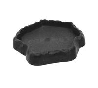 Toddmomy Natural Rock Reptile Feeding Tray with Antitip Base Stable Water and Food Bowl for Tortoise Bearded Dragon Gecko Turtle Mess and Easy to Clean Terrarium Feeder