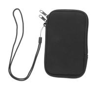 Toddmomy Neoprene Phone Pouch with Zipper and Lanyard Multi-functional Cell Phone Sleeve for Women Portable Travel Storage Bag for Smartphones Keys and Small Essentials Scratch-resistant Black