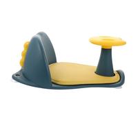 Toddmomy New Born Bath Seat, Baby Shower Stool and Bath Chair in Sturdy Pp, High Backrest, Spacious Open-Side Design for Safe Infant Bathing, Blue