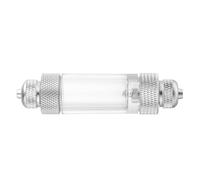 Toddmomy New Carbon Dioxide Bubble Counter Double Head Diffuser for Aquarium Plants with Easy Installation, Air Output, Silver Aluminium and Acrylic Material for Fish Tank Use