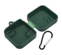 Toddmomy Nothing Ear 2024 Silicone Earbud Case in Dark Green with Carabiner, Soft Protective Cover Compatible Earphone Carry Case for Wireless Earbuds Storage and Travel