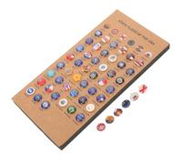 Toddmomy Novelty Push Pins States Flag Thumbtacks for Back to School Decorations, Multi-function Wood and Iron Map Tacks to Mark Locations on Maps, for Home and Geography Lessons