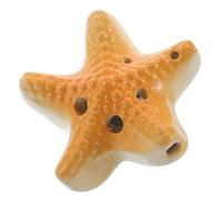 Toddmomy Ocarina Children Ocarina 6 Hole Ceramic Sea Star Shape Instrument - Beginner And Student Wind Musical Instrument For Beach Festivals