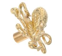 Toddmomy Octopus Door Pulls Decorative Drawer Knobs Nautical Brass Vintage Cabinet Hardware Unique Marine Animal Design for Wardrobe Dresser Cupboard Home Decoration
