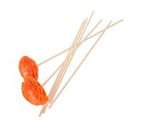 Toddmomy Orange Flower-designed Diffuser Sticks Made from Tetrapanax Papyriferus, Chic and Delicate Fragrance Diffuser Rods for Indoor Decor and Living Room Air Refreshment