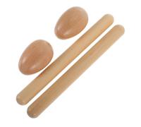 Toddmomy Orff Percussion Instruments 4pcs Set Wooden Rhythm Sticks and Wood Egg Shakers for Boys and Girls Music Education and Interactive Play