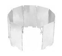 Toddmomy Outdoor Aluminum Alloy Folding Windshield 9pcs Mini Camp Stove Windscreen with Pin for Camping Cooking Supplies, Portable Wind Screen for Hiking and Bbq