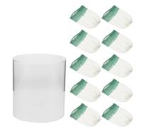 Toddmomy Outdoor Gas Lantern Mantles and Large Green Camping Lamp Shade Set - 1 Large Propane Lampshade with 10 Preformed Mantles for Hiking, Festivals, and Outdoor Camping