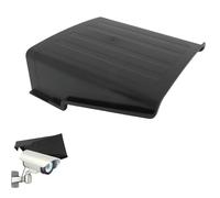 Toddmomy Outdoor Security Camera Rain Cover, Weather-Resistant Plastic Sun Shade Shield with Sunshade Hood, Protective Protective Cap Roof for CCTV Home Surveillance, Easy Installation Black