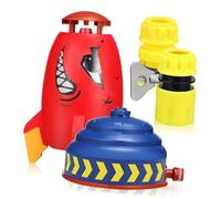 Toddmomy Outdoor Water Sprinkler Rocket Launcher for Creative Splashing Plaything with Rotating Summer Fun Sprinkler for Boys Random Color