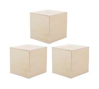 Toddmomy Painted Wooden Piggy Banks for Kids 3-Pack Small Diy Money Saving Boxes Decorative Wooden Saving Jars Coin Cases for Home and Office