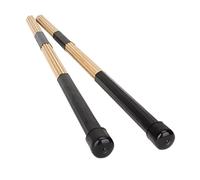 Toddmomy Pair of 40cm Bamboo Drum Brushes Wooden Rod Sticks for Jazz and Folk Percussion Instruments, Suitable for Drum Kits and Acoustic Drumming
