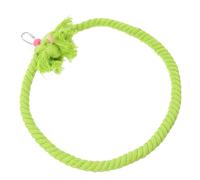 Toddmomy Parrot Hanging Toys Bird Cotton Rope Ring Climbing Ropes for Parrots Safe Green