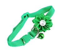Toddmomy Pet Adorable Flower Collar for Cats Dogs Neck Chain Bell Creative Design for Fashion Parties Safe Material Green
